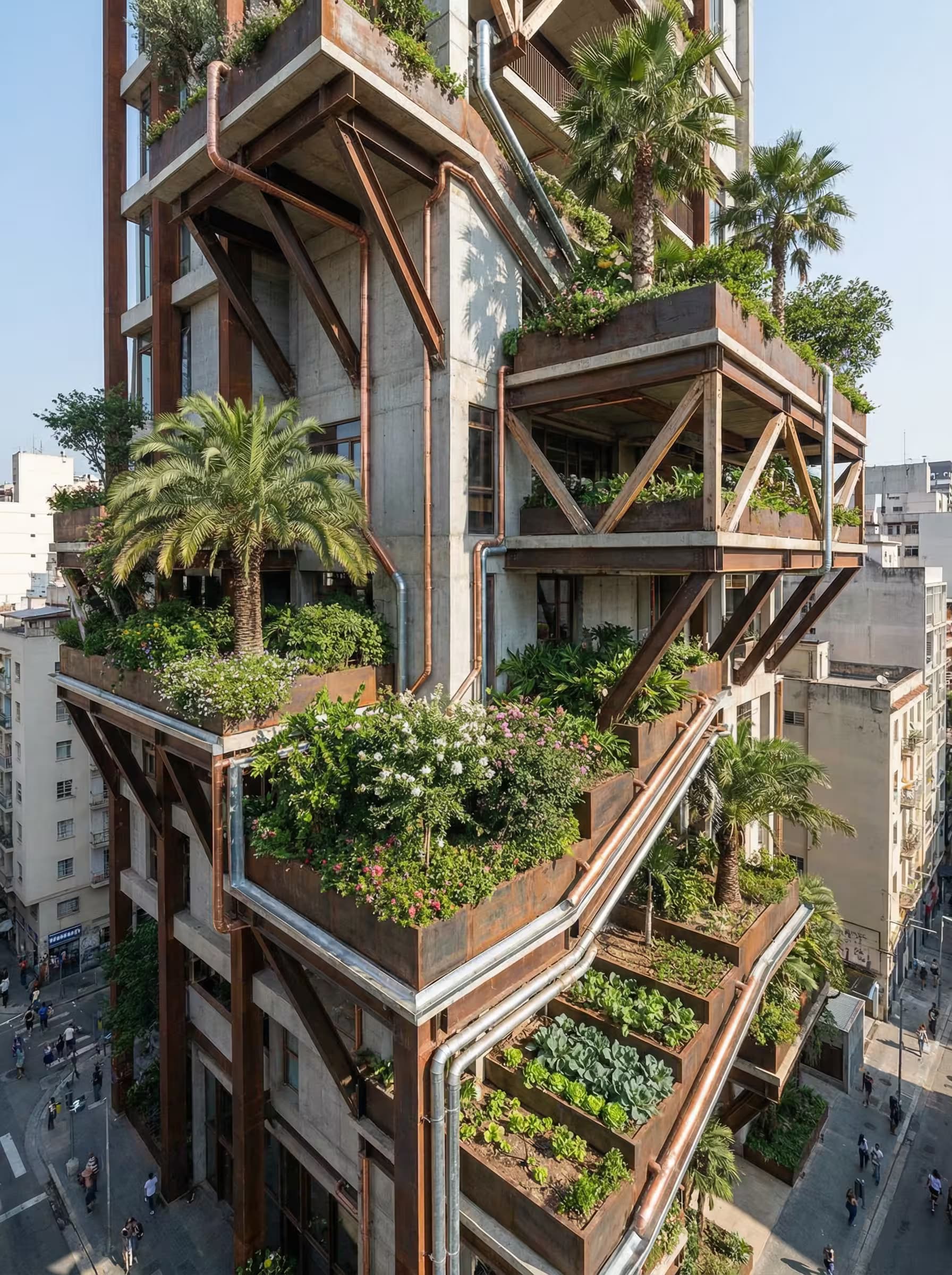 Example output for 🏢 Terraced Tower Architecture Generator