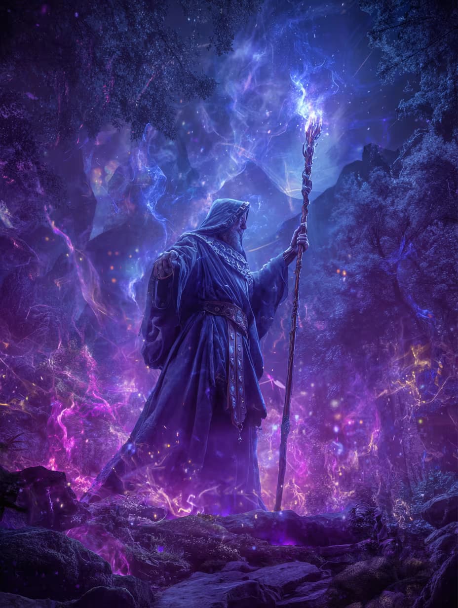 Example output for Generate Mystical Sorcerer NFT Art