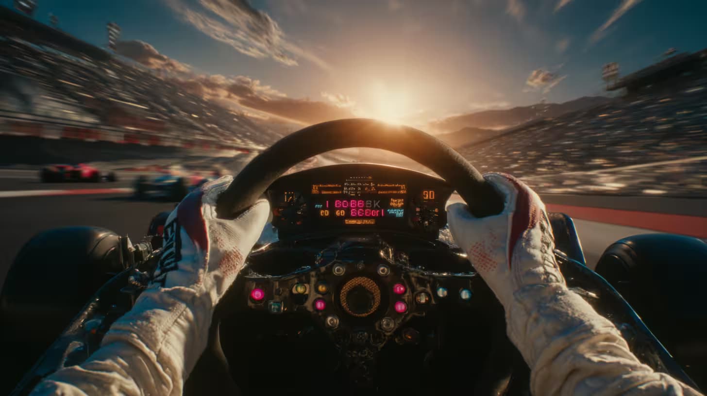 Example output for 🏎️ POV Racing Scene Generator