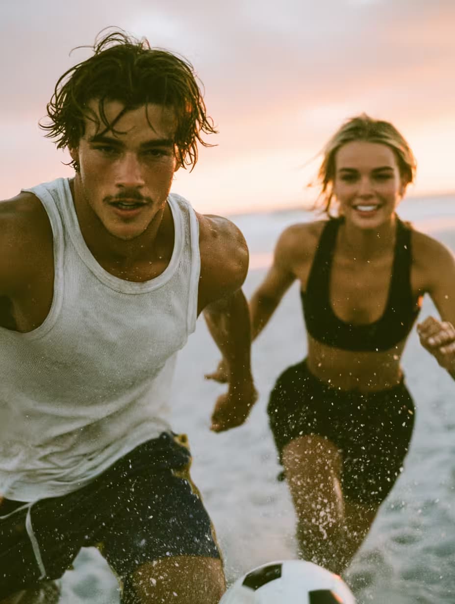 Example output for Beach Sports Photography Generator