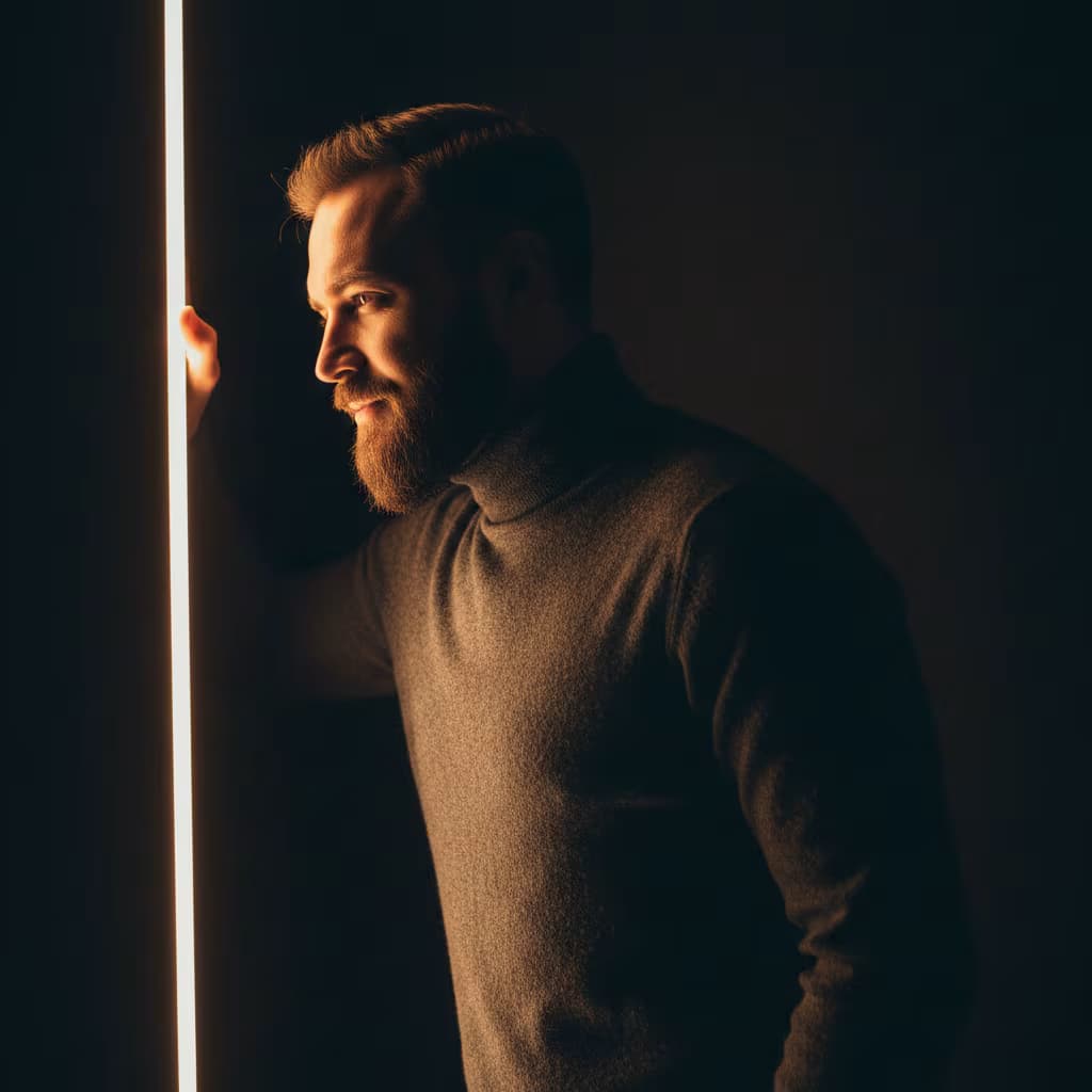 Example output for 🎭 Noir Portrait Light Generator