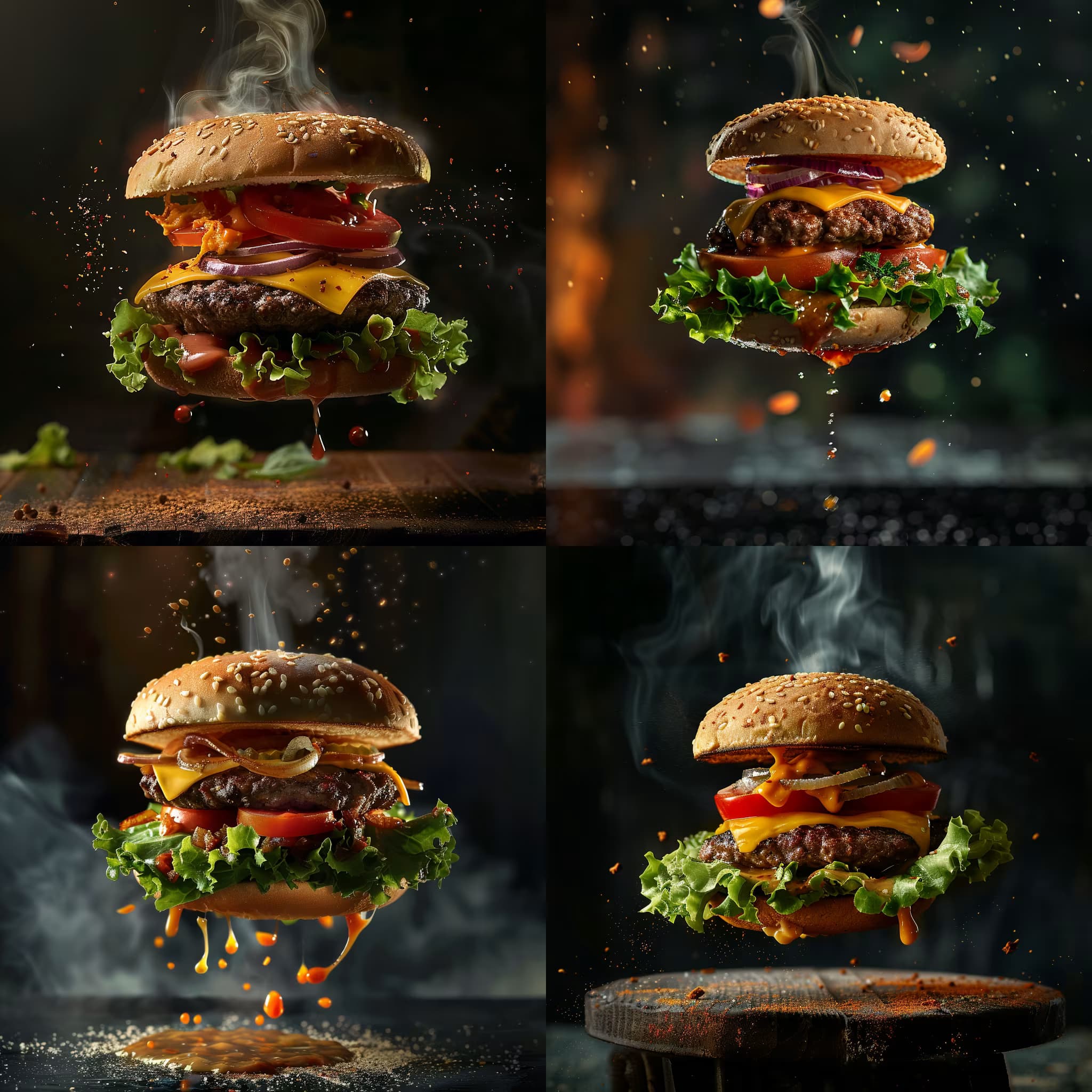Example output for Dynamic Food Photography Creator