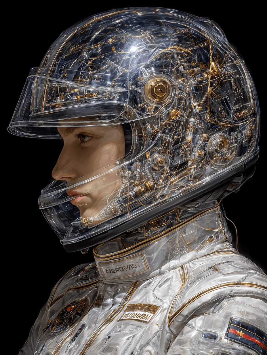 Example output for Futuristic Helmet Designer