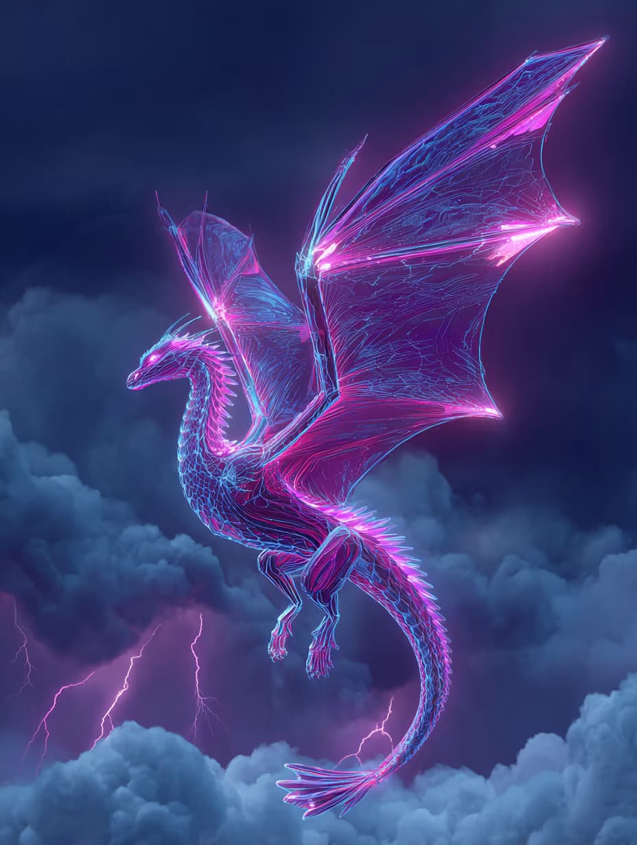 Example output for Futuristic Dragon NFT Creator