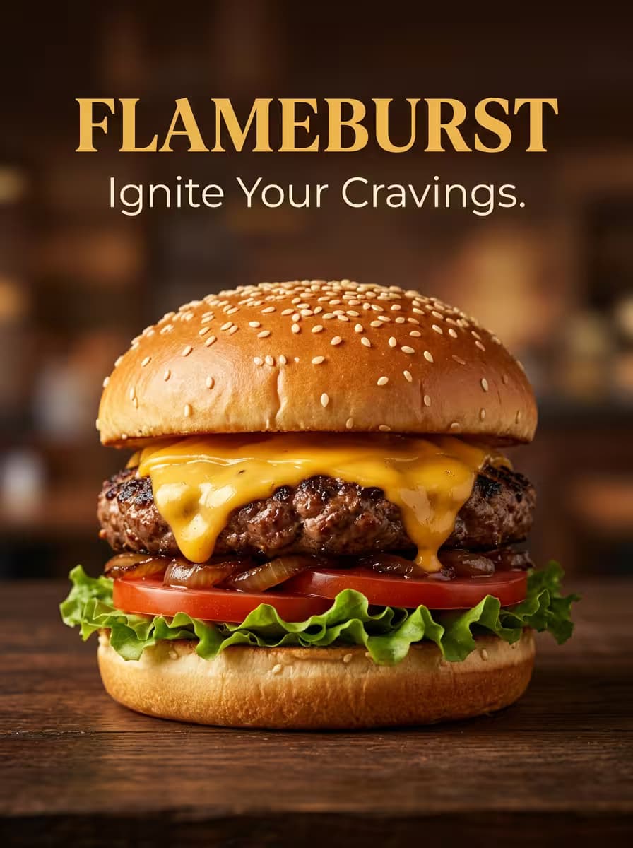 Example output for Gourmet Food Advertisement Creator
