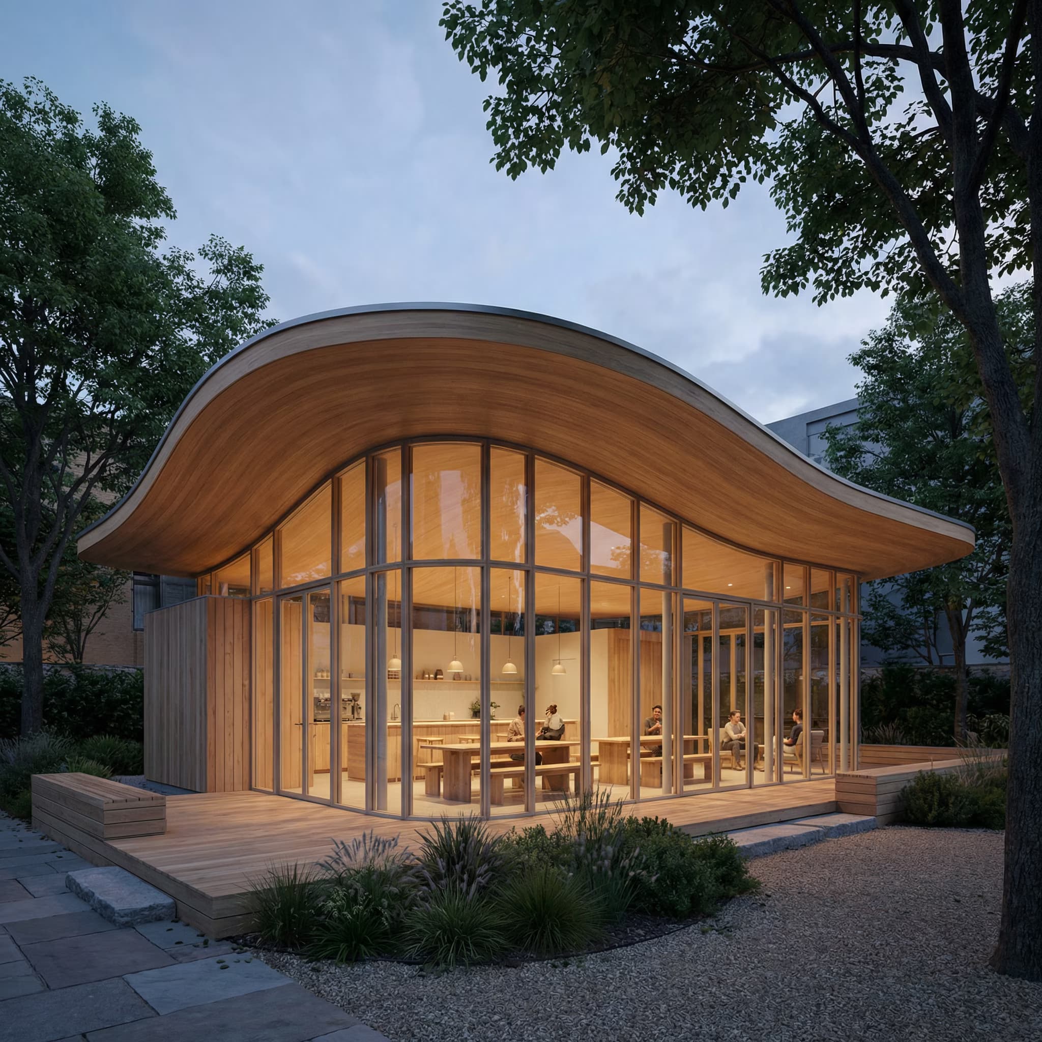 Example output for 🏛️ Organic Pavilion Architecture Generator